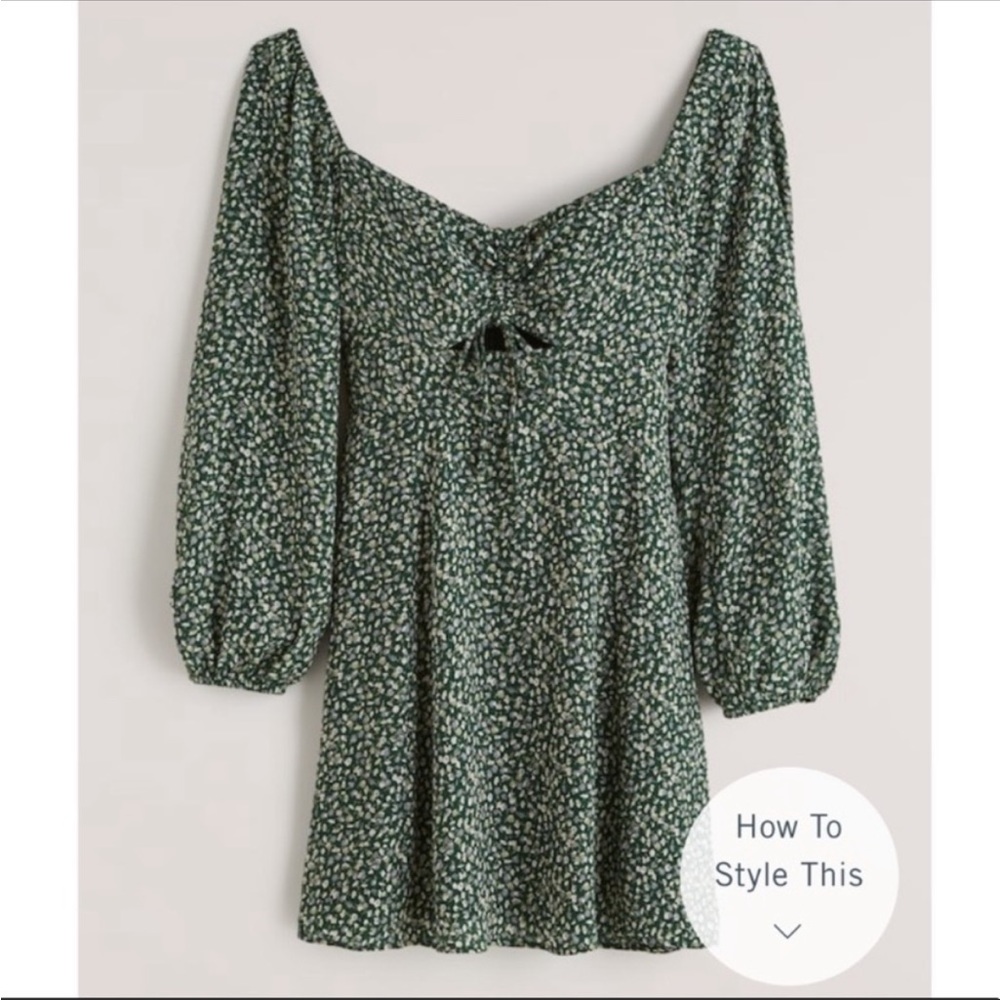 Abercrombie long sleeve cinch front cut out mini dress